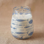 Tall Glass Jar Candle - Seabreeze Blue Fish – view 4