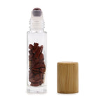 Red Jasper Roller Bottle with Wooden Cap, 5ml, 8.8cm – view 3