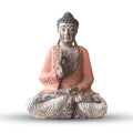 Vintage Hand Carved Buddha Statue, 40 cm, Orange Teaching Transmission