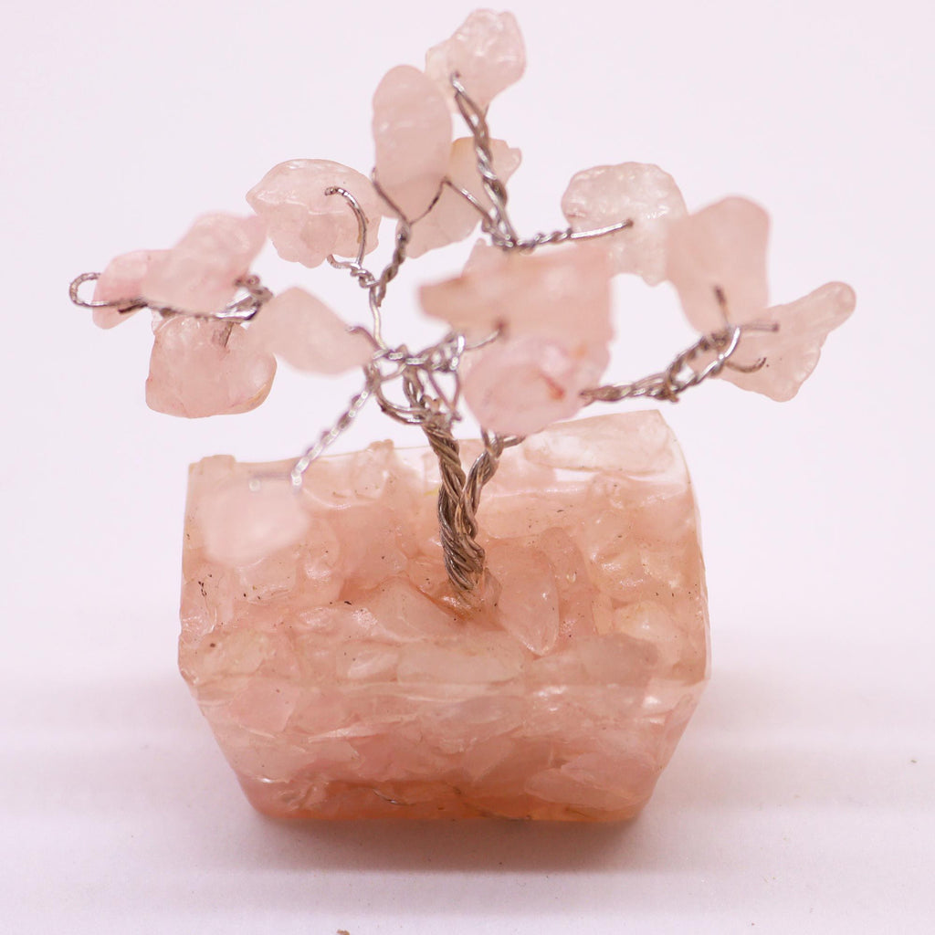 Mini Gemstone Tree on Orgonite Base, Rose Quartz – view 3