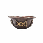 Antique Copper Ritual Bowl, Triple Moon, 8x4cm – view 3