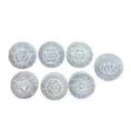 Selenite Chakra Charging Set of 7 Small Plates – view 7