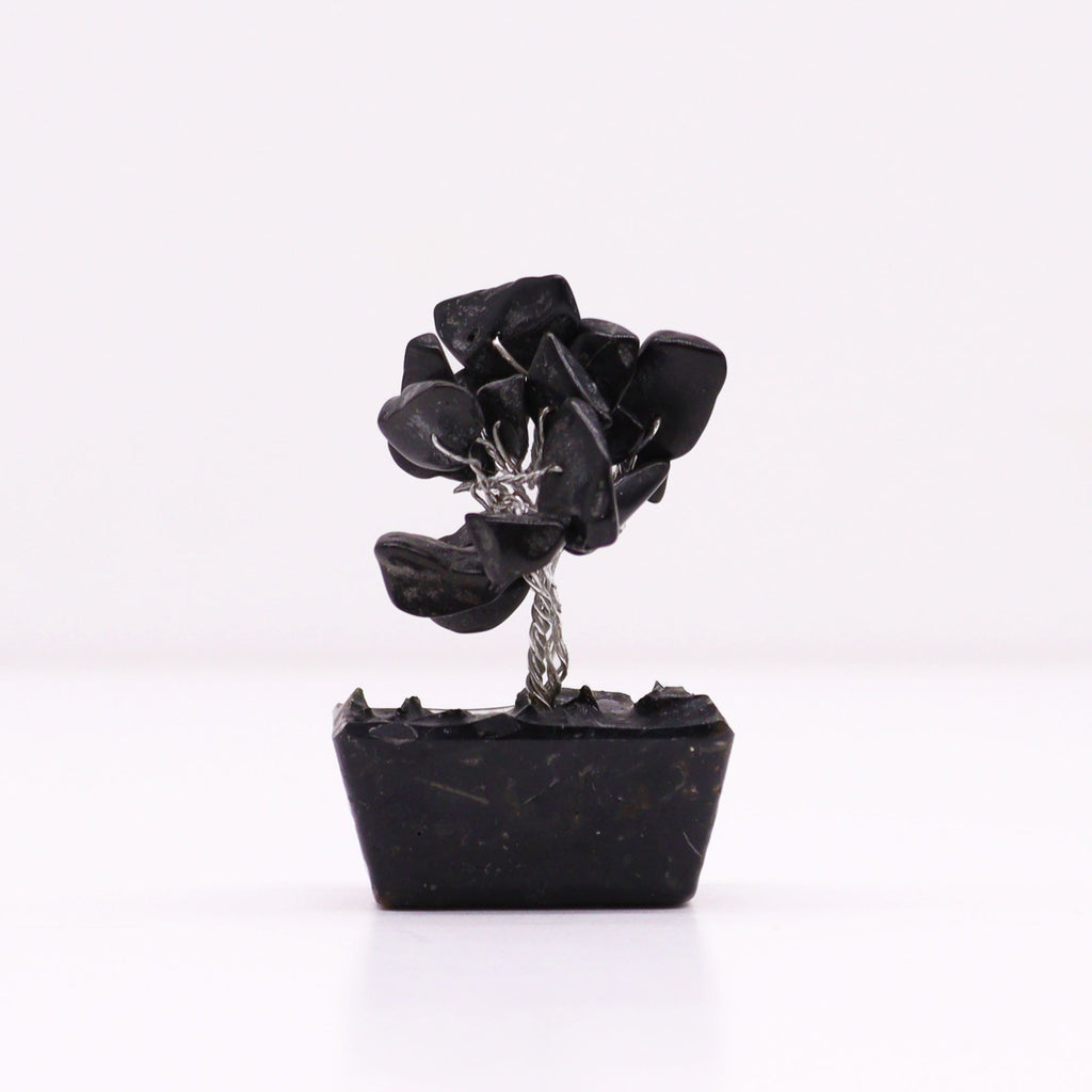 Mini Gemstone Tree on Orgonite Base, Black Agate – view 3