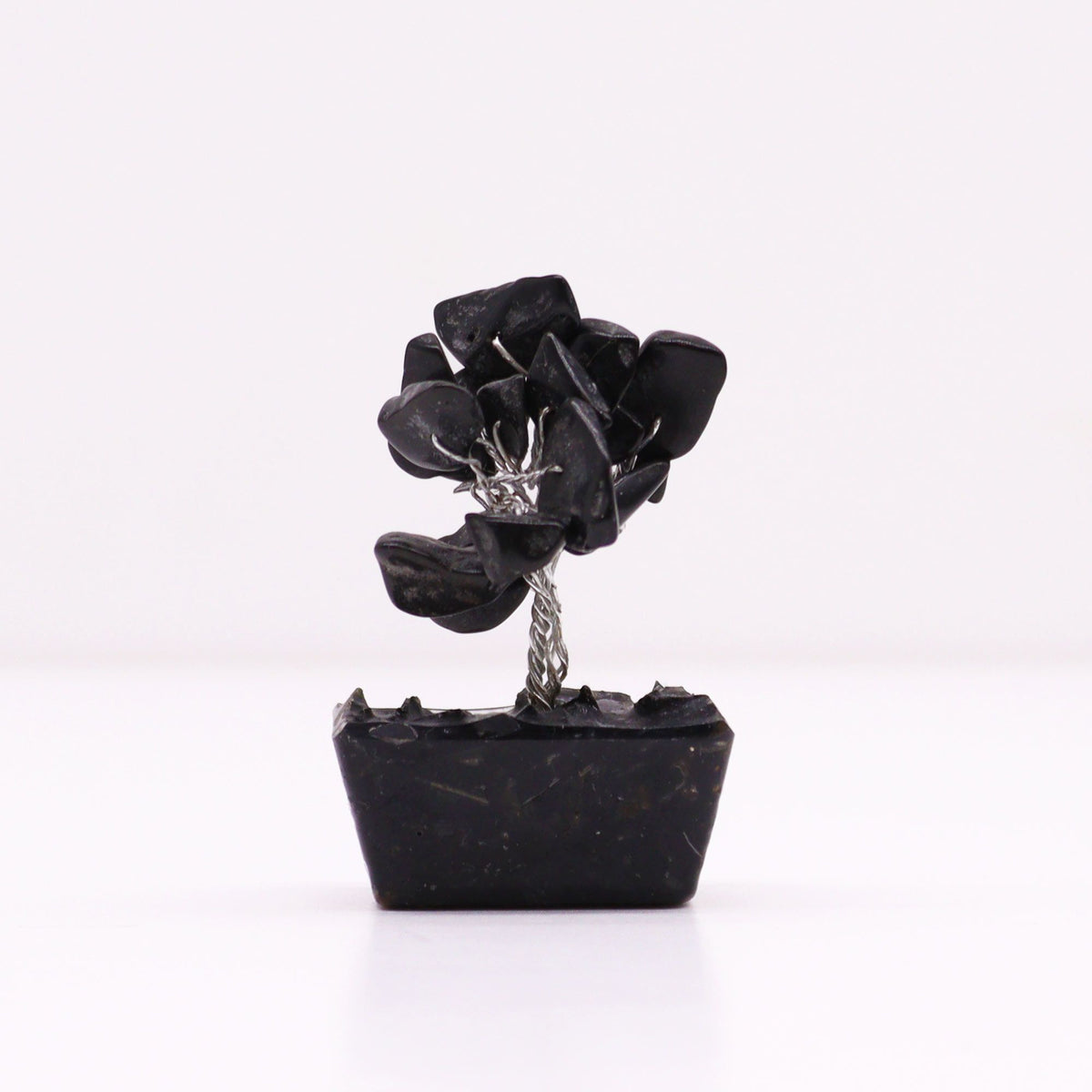 Mini Gemstone Tree on Orgonite Base, Black Agate – view 3