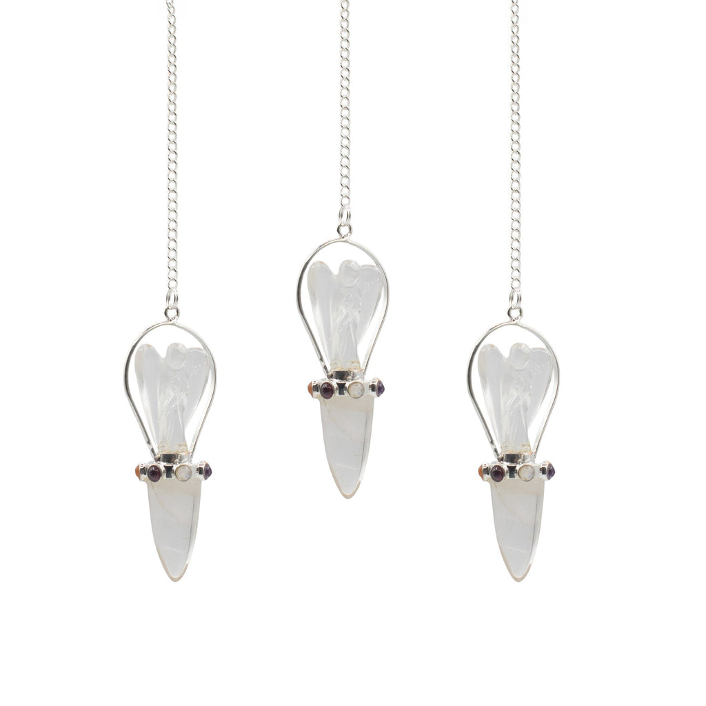 Celestial Guide Angel Pendulum - Clear Quartz