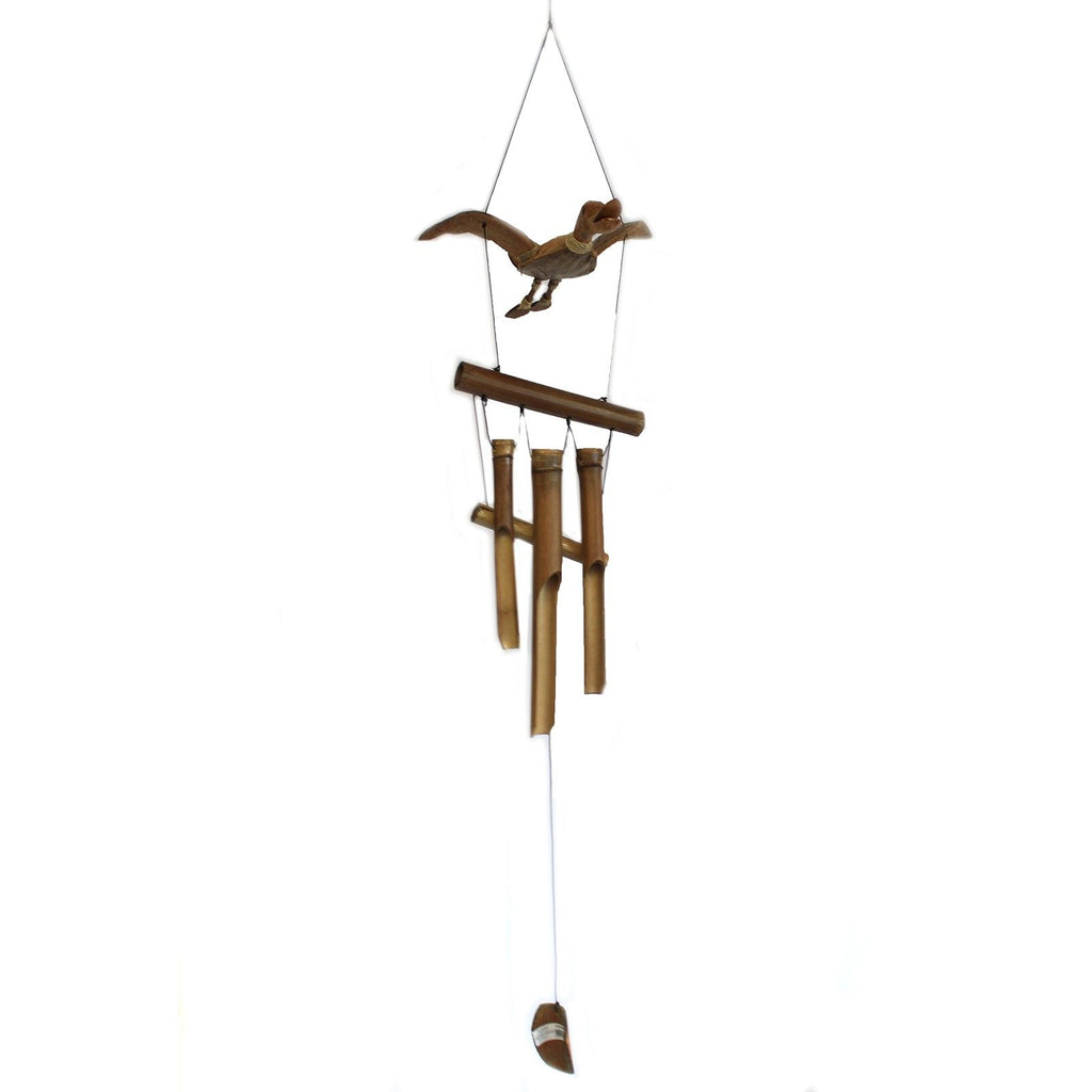 Coconut Duck Wind Chime, Bamboo, Approx. 1 m – view 3