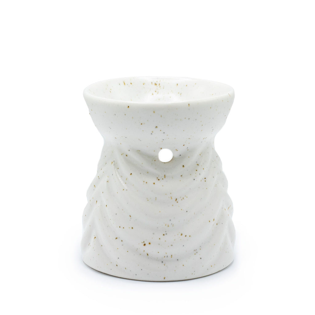 Geometric Ceramic Oil Burner - Ivory