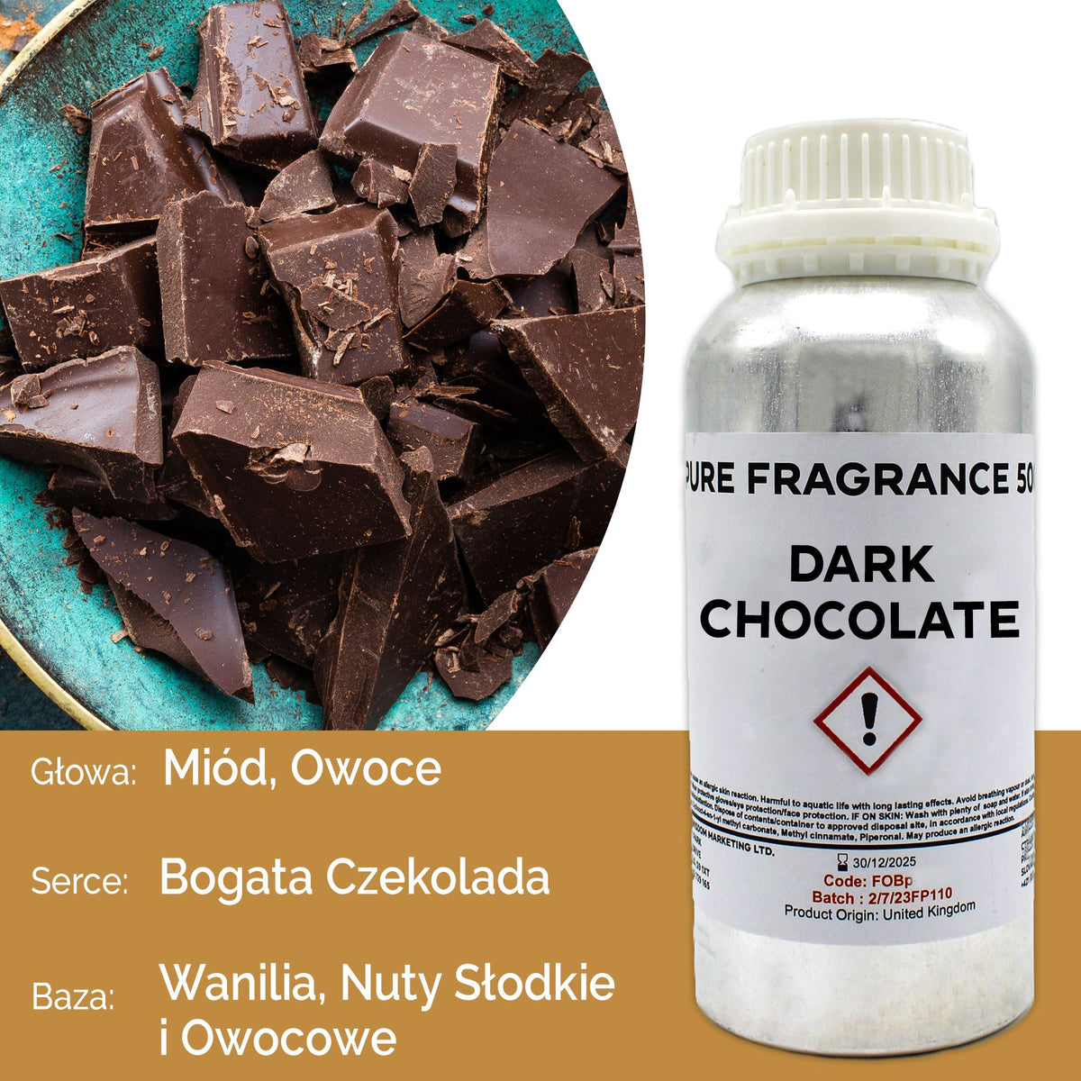 Dark Chocolate Pure Fragrance Oil - 500ml – view 4