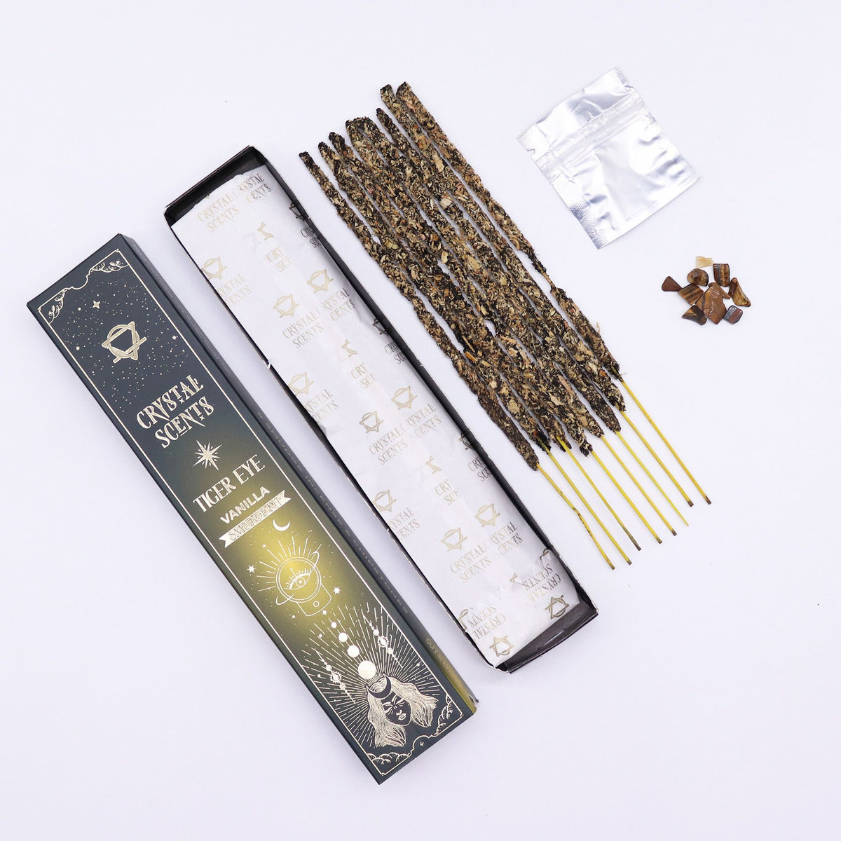 Tiger Eye Crystal Scents Smudge Incense Sticks - Vanilla – view 6