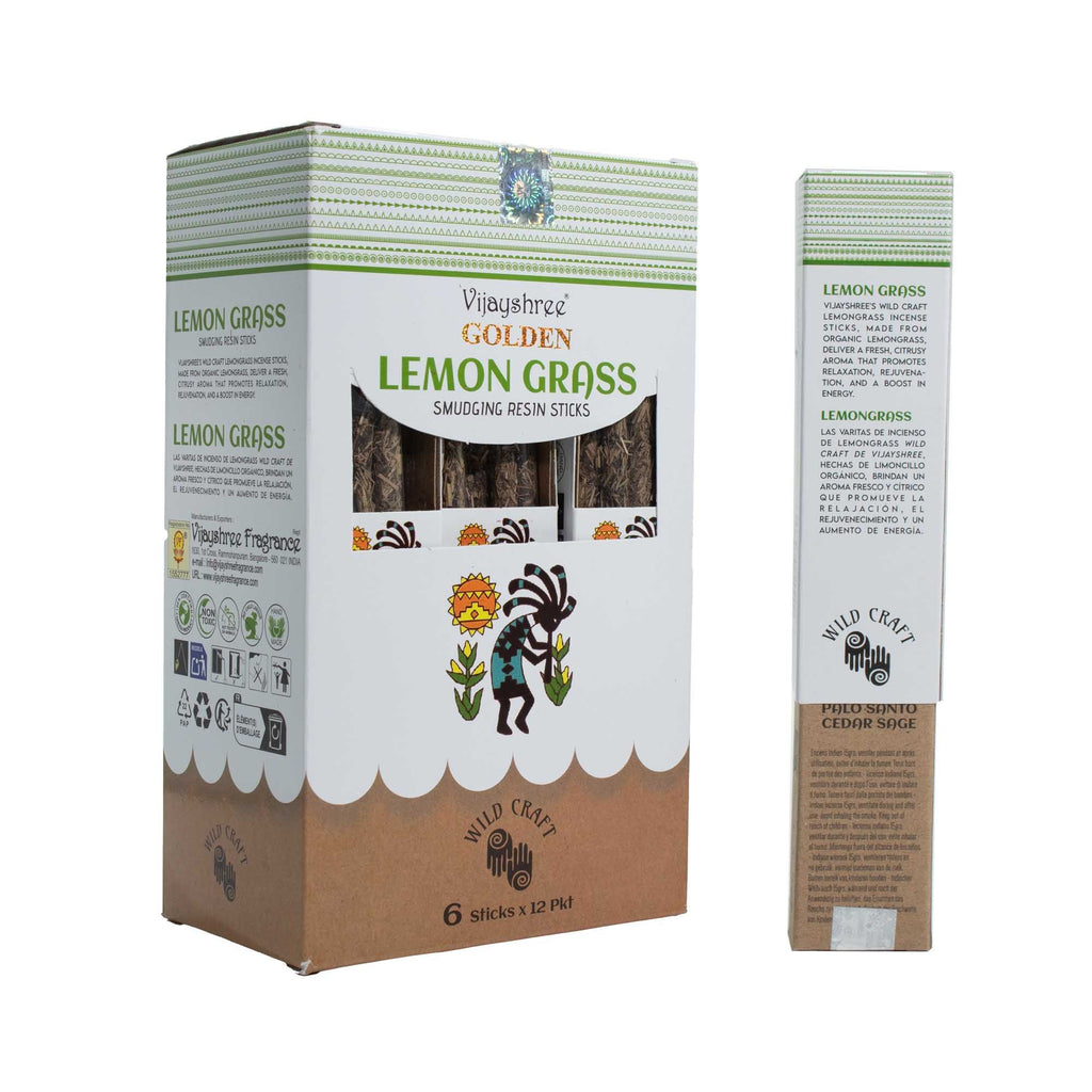Golden Lemon Grass Smudging Resin Sticks - 30g – view 2