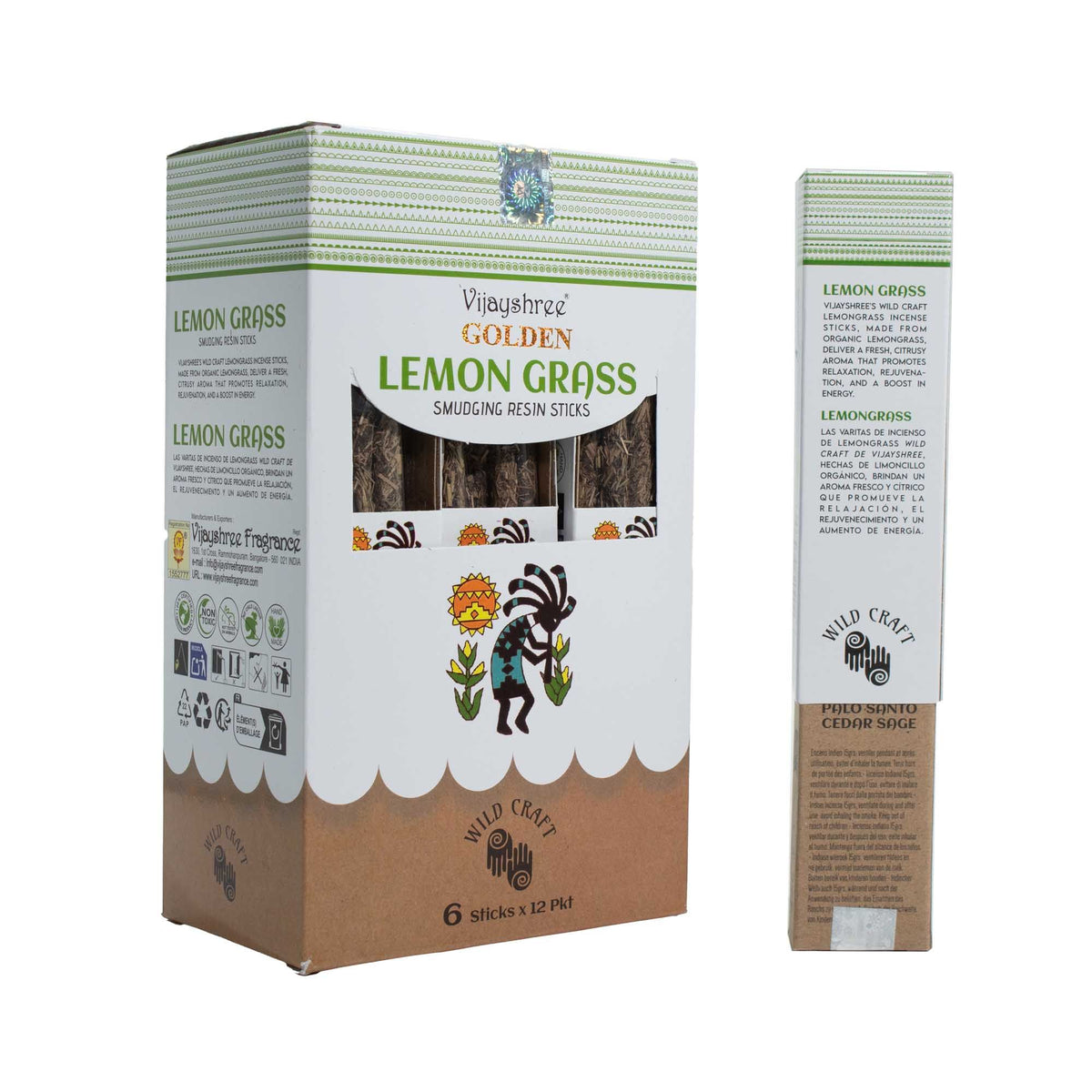 Golden Lemon Grass Smudging Resin Sticks - 30g – view 2