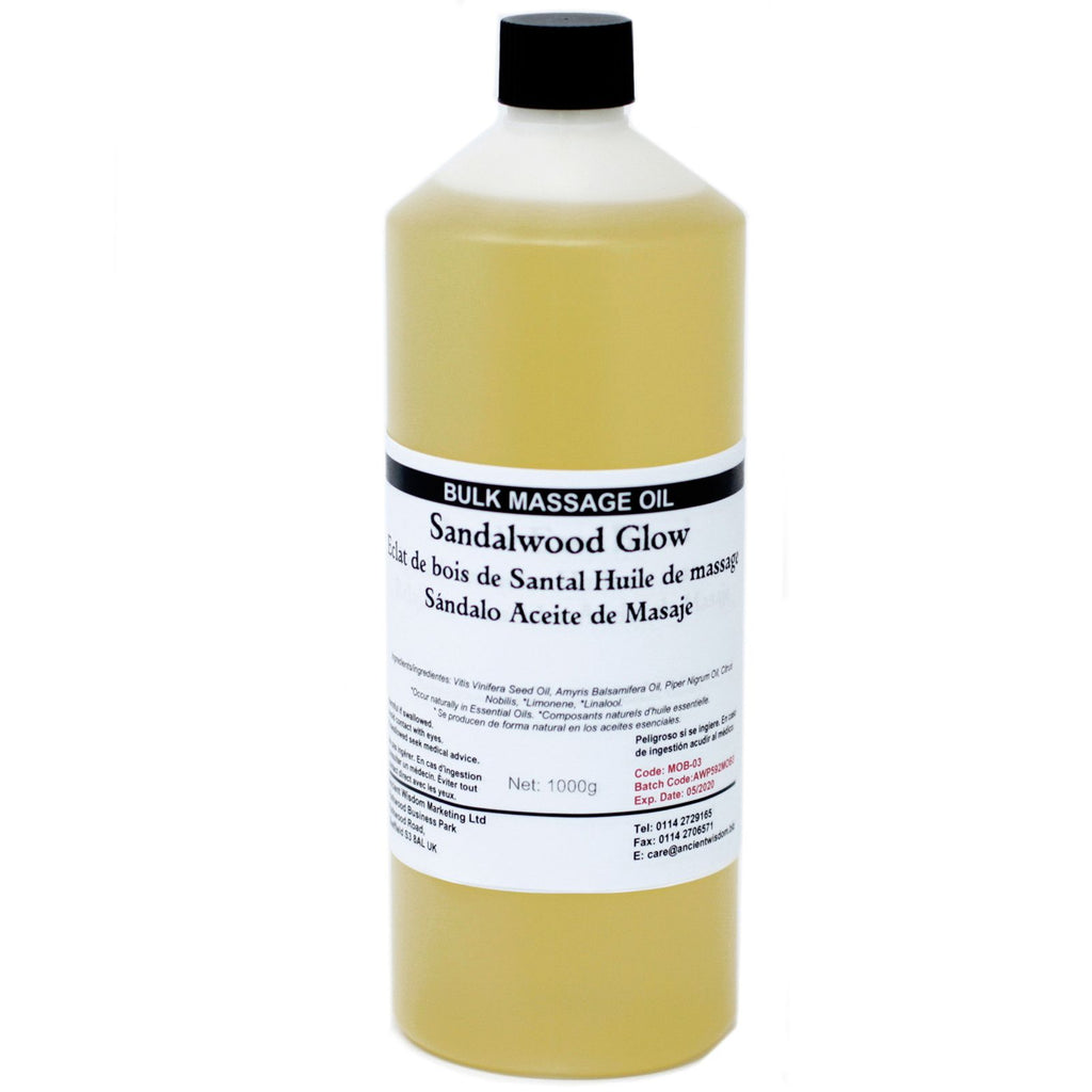 Sandalwood Glow 1kg Massage Oil with Pepper and Mandarin – view 2