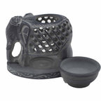 Soapstone Oil Burner 10.5cm - Standing Elephant – view 2