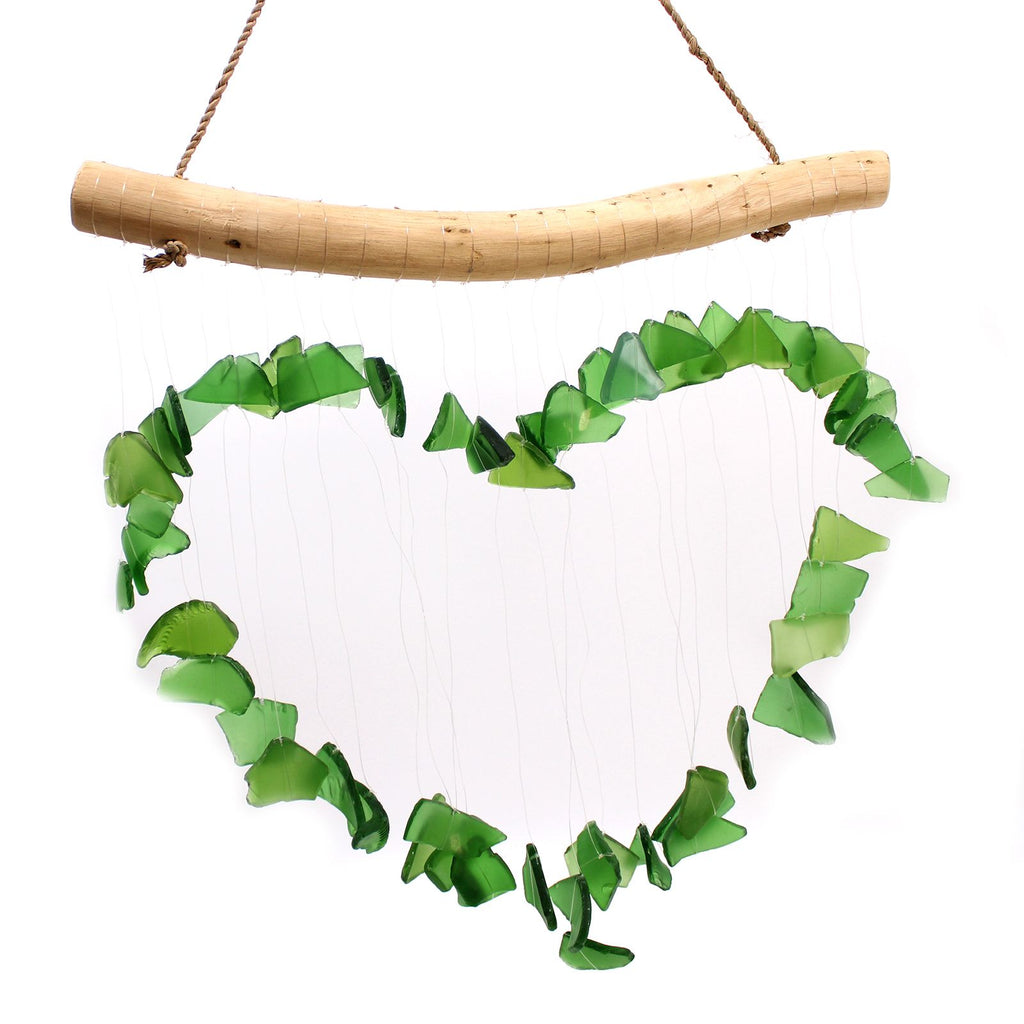 Recycled Glass Love Chime - Green – view 7