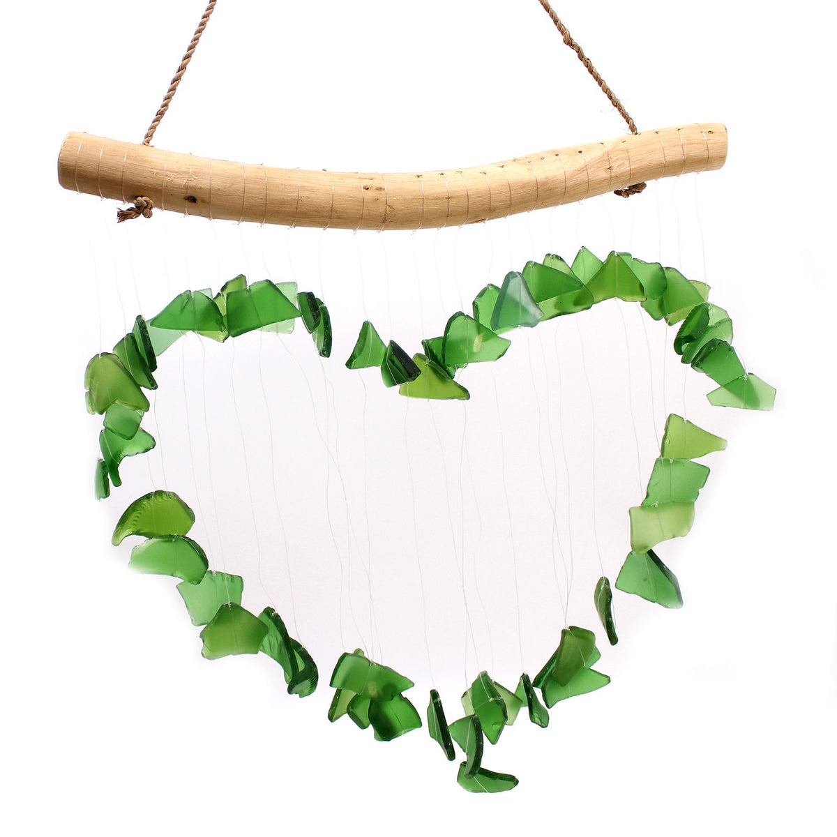Recycled Glass Love Chime - Green – view 7