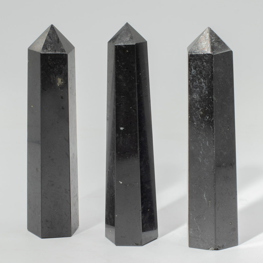 Black Tourmaline Six Face Obelisk Point approx 17cm – view 3