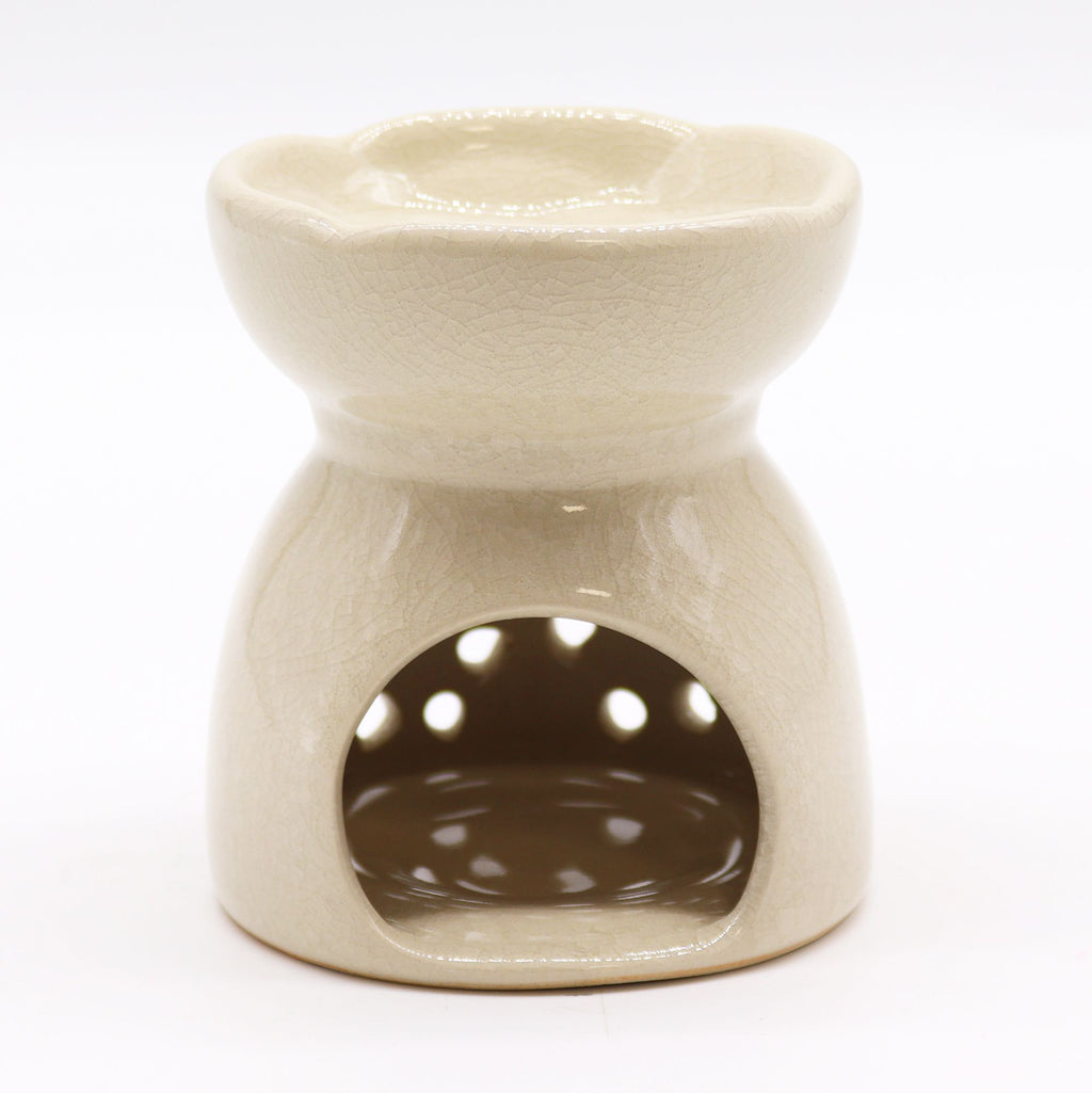 Tree of Life Ceramic Oil Burner - Ivory – view 2
