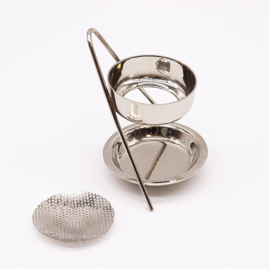 Plated Brass Resin Incense Warmer - Fixed Mesh – view 2
