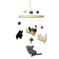 Handmade Felt Mobile, Cat and Mice