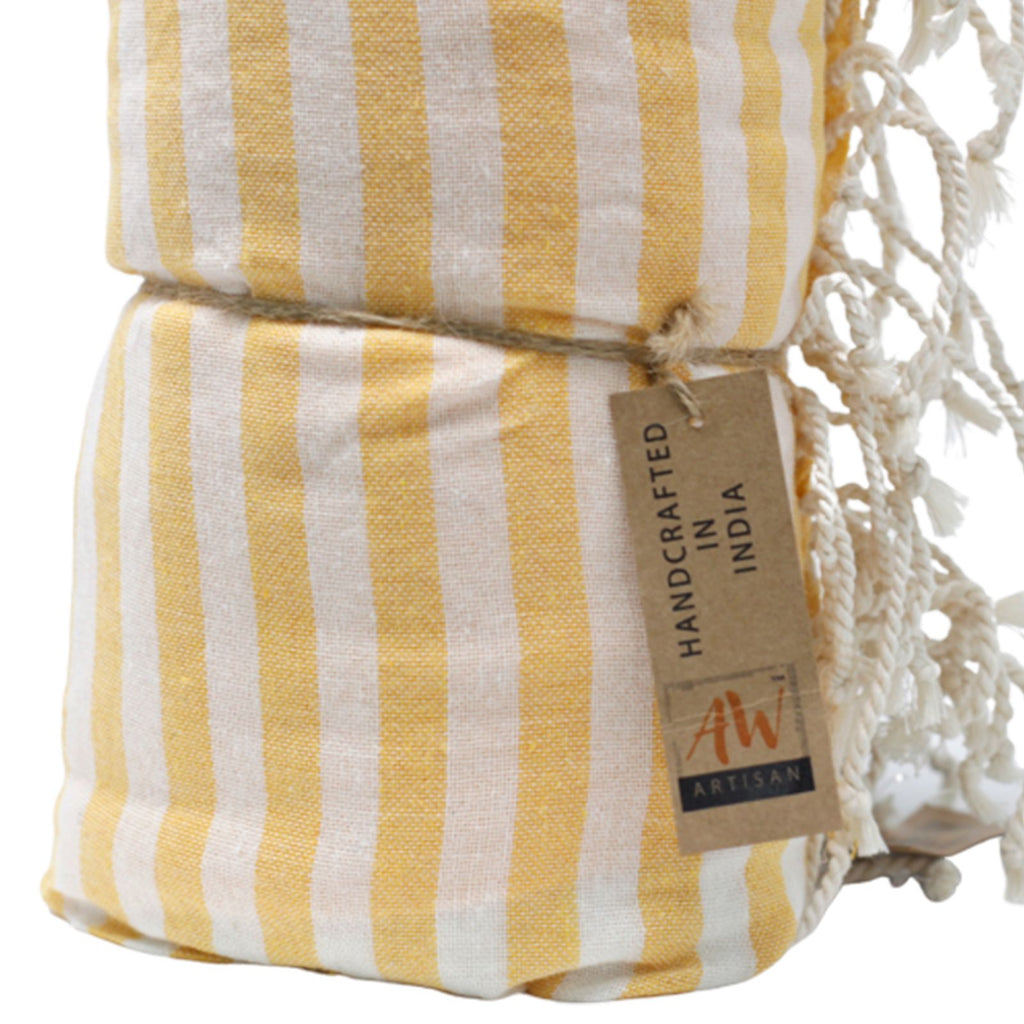 Cotton Pareo Towel - 100x180 cm - Sunny Yellow – view 5
