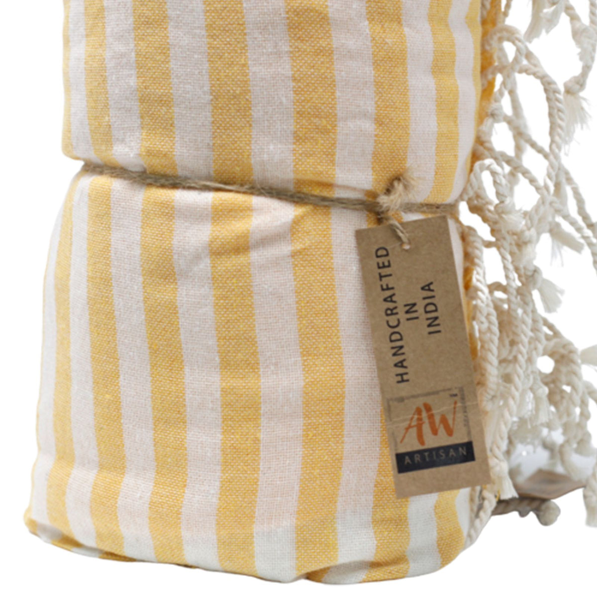 Cotton Pareo Towel - 100x180 cm - Sunny Yellow – view 5