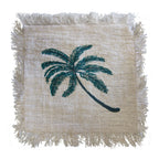Linen Cushion Cover - Palm Tree - 60x60cm – view 3