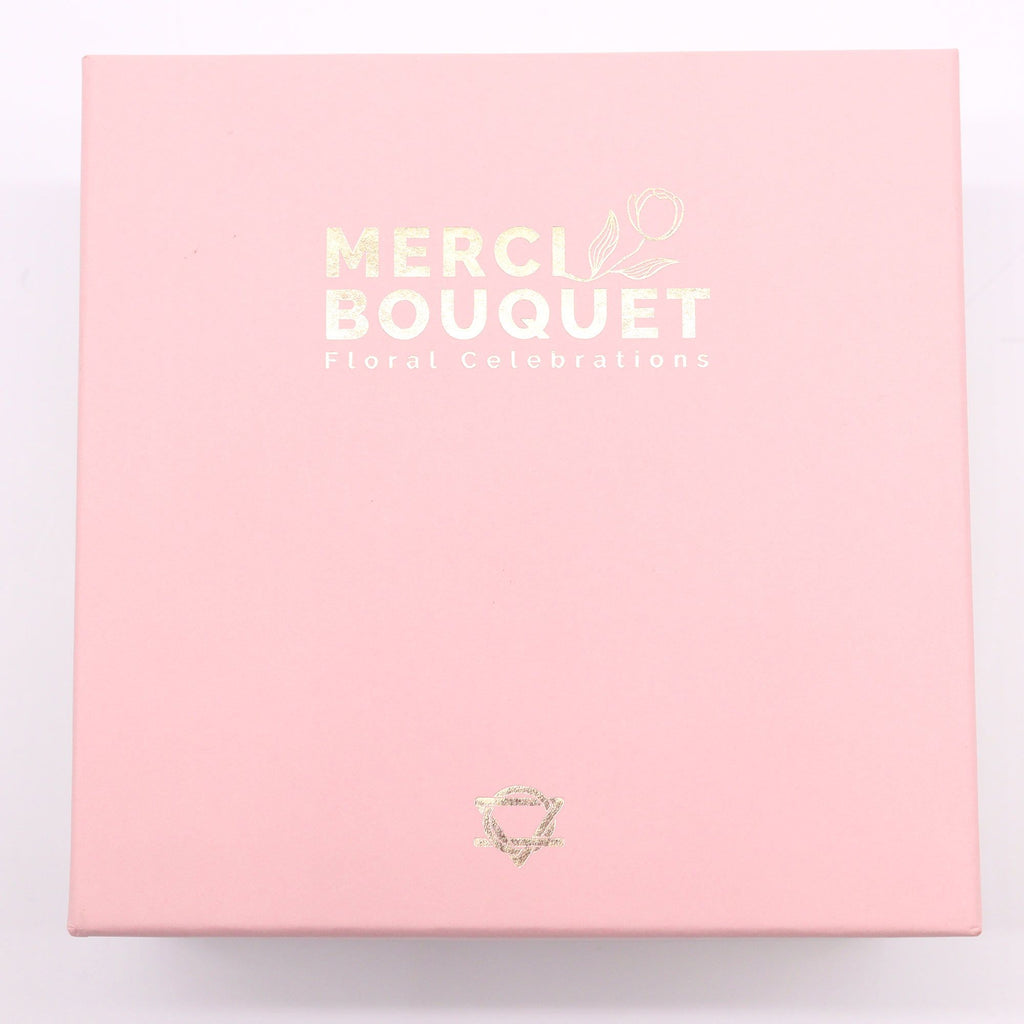 Square Soap Flower Gift Box - Baby Blessings Pink – view 4