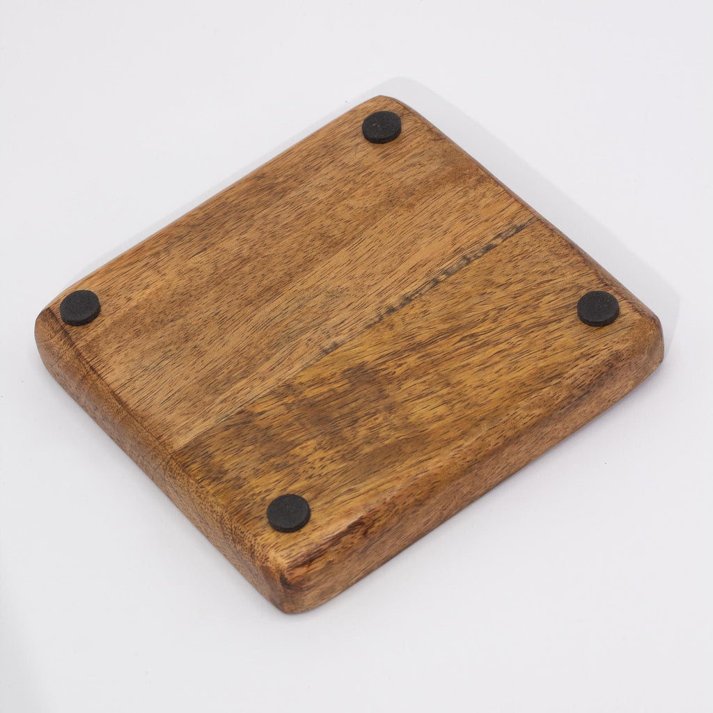 Enamelled Mushroom Trinket Tray - Large 15x15cm Teal – view 2