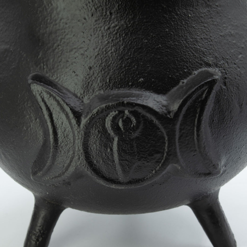 Extra Large Cast Iron Cauldron with Triple Moon 23x18cm – view 3