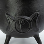 Extra Large Cast Iron Cauldron with Triple Moon 23x18cm – view 3