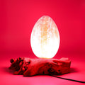 DriftGlow Lamp - Crackle Fire Egg Shade, Orange