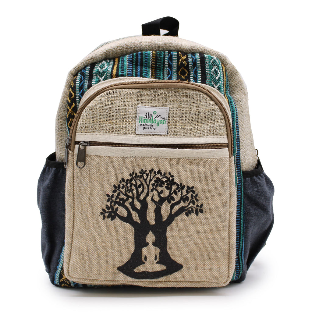 Small Hemp Backpack - Bodhi Tree Design
