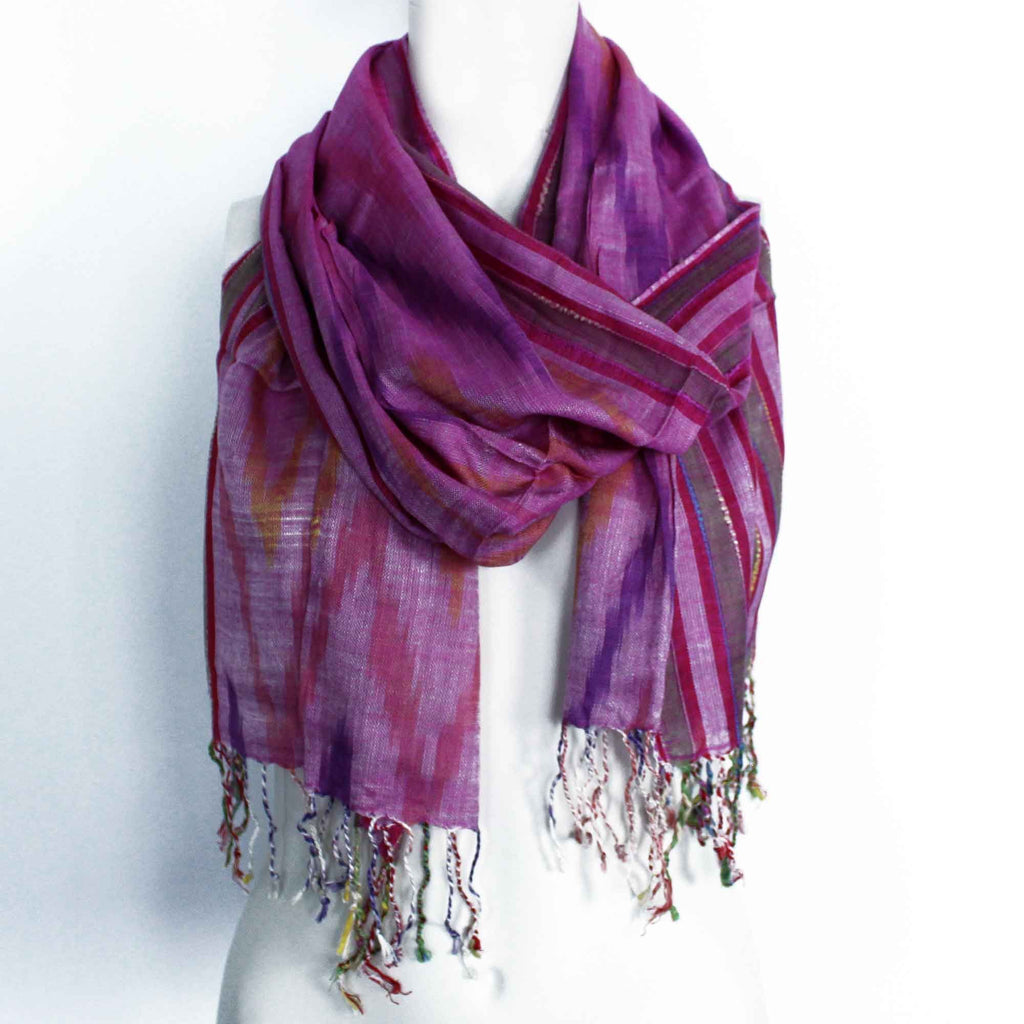 Indian Boho Scarf - 50x180 cm - Random Blues – view 2