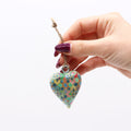 Small Mango Wood Heart, Mediterranean Tile
