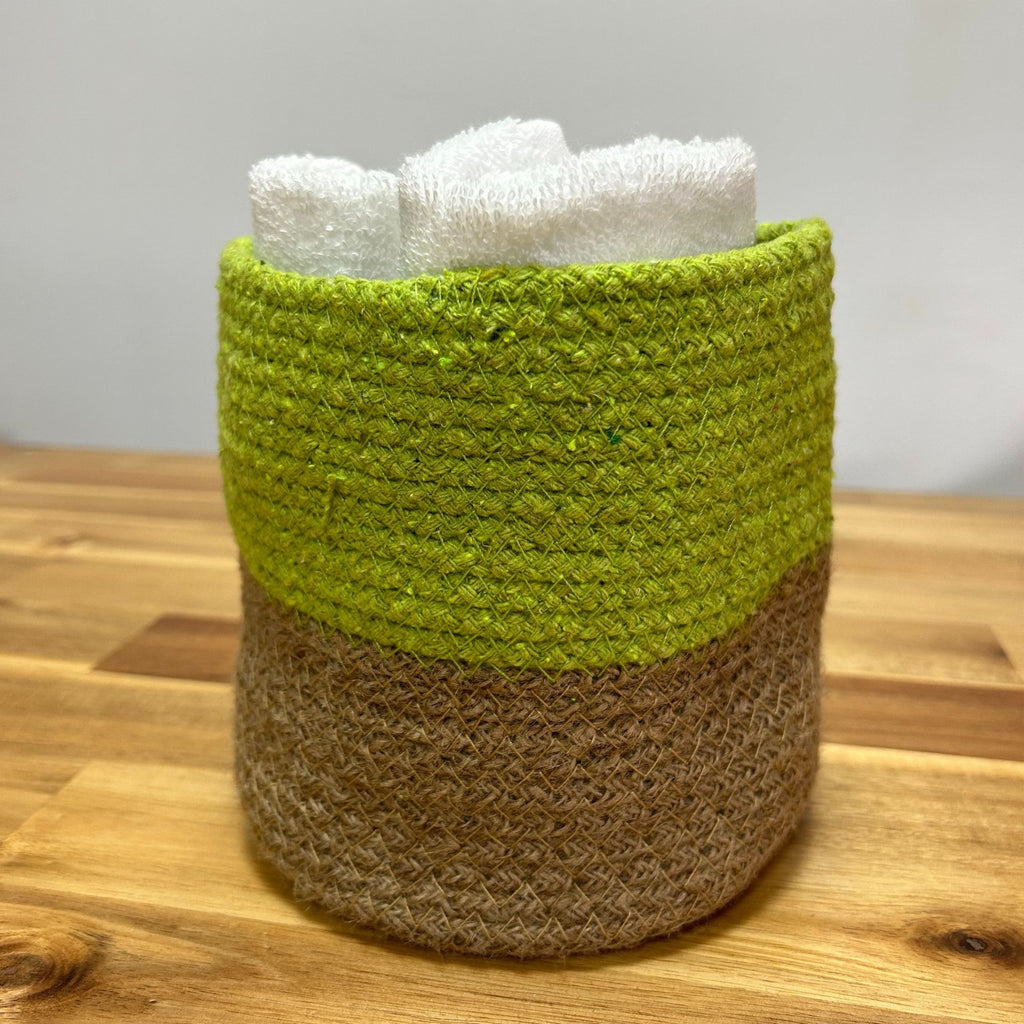 Set of 3 Cotton Rope Storage Baskets - Pistachio – view 4