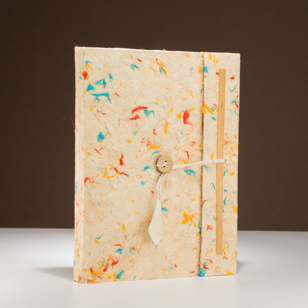 Lokta Mixed Cotton Fleck Notebook – Large, Bookmark – view 2