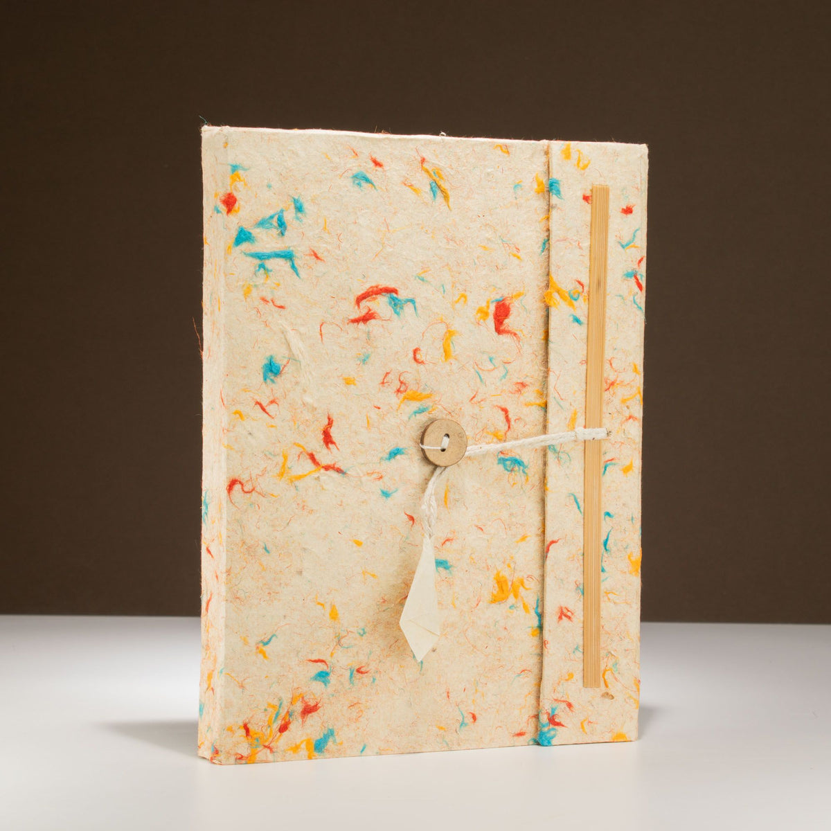 Lokta Mixed Cotton Fleck Notebook – Large, Bookmark – view 2