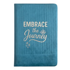 Light Blue Velvet Notebook, Embrace the Journey, 80 Pages – view 4