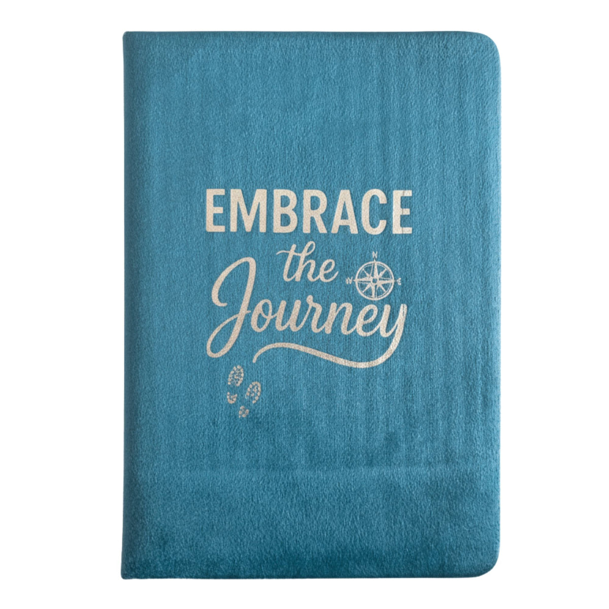 Light Blue Velvet Notebook, Embrace the Journey, 80 Pages – view 4