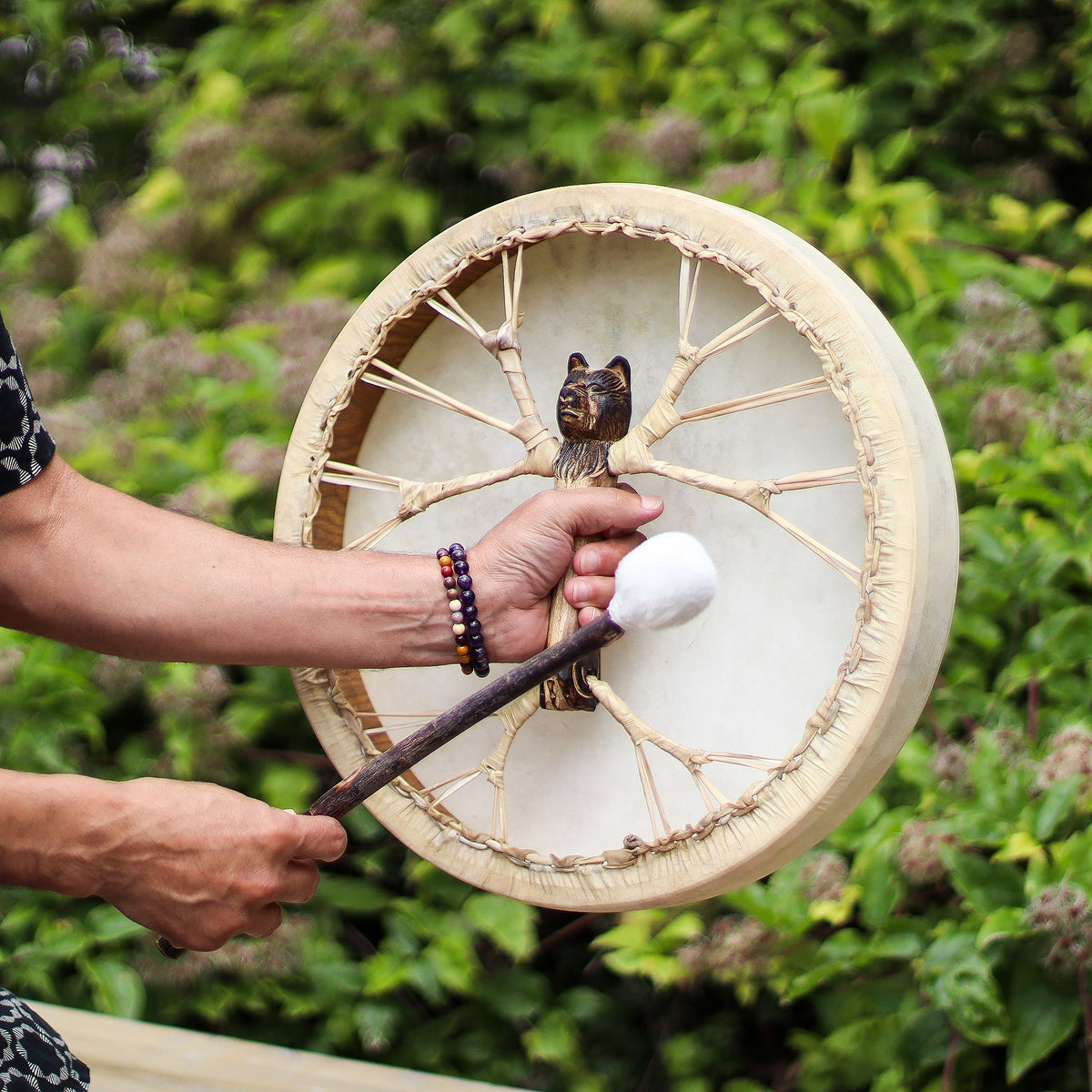 Spirit of the Bear Tunable Shaman Drum with Beater - 40cm – view 6