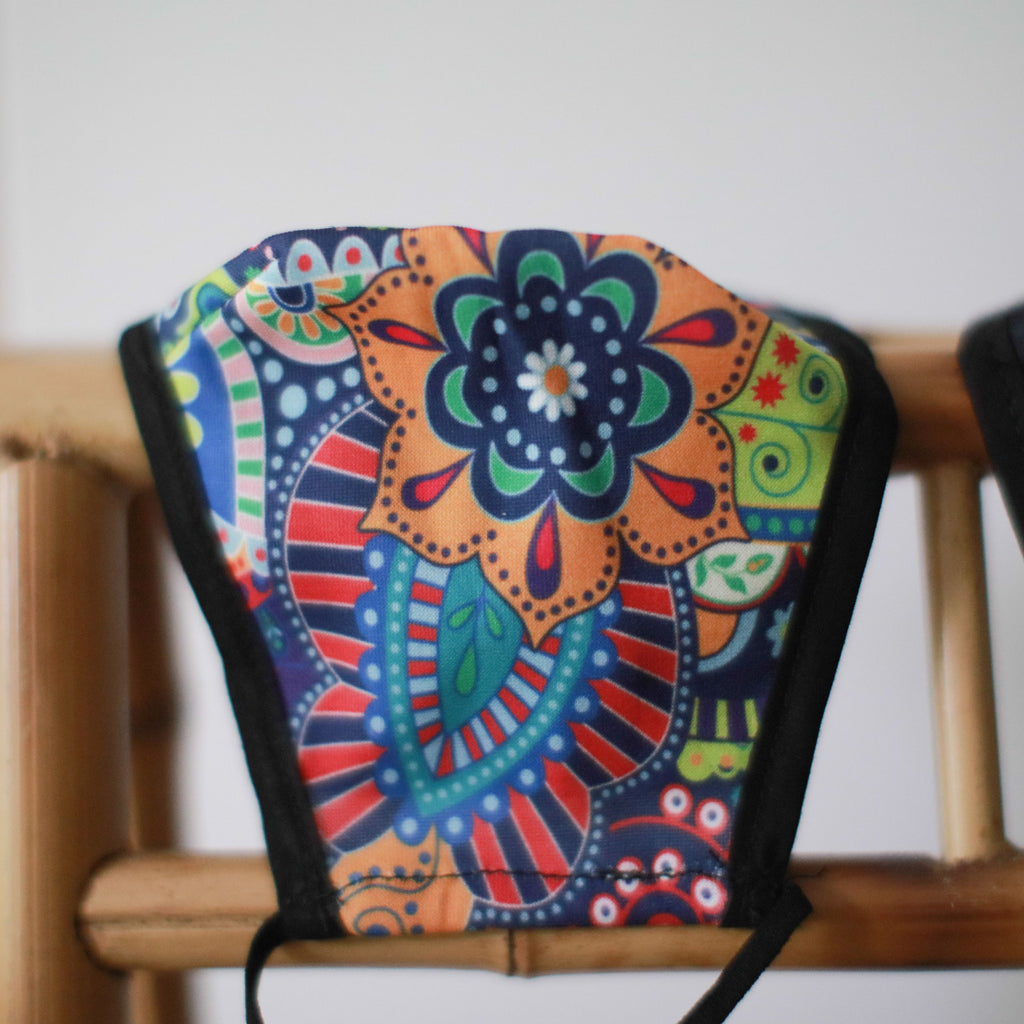 Reusable Fashion Face Covering - Funky Swirls Print