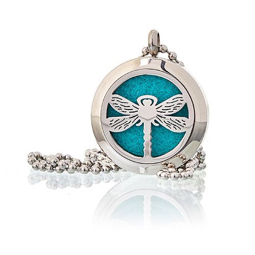 Dragonfly Aromatherapy Diffuser Necklace 25mm – view 2