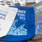 Printed Cotton Bag - We are Waves, Natural – view 6