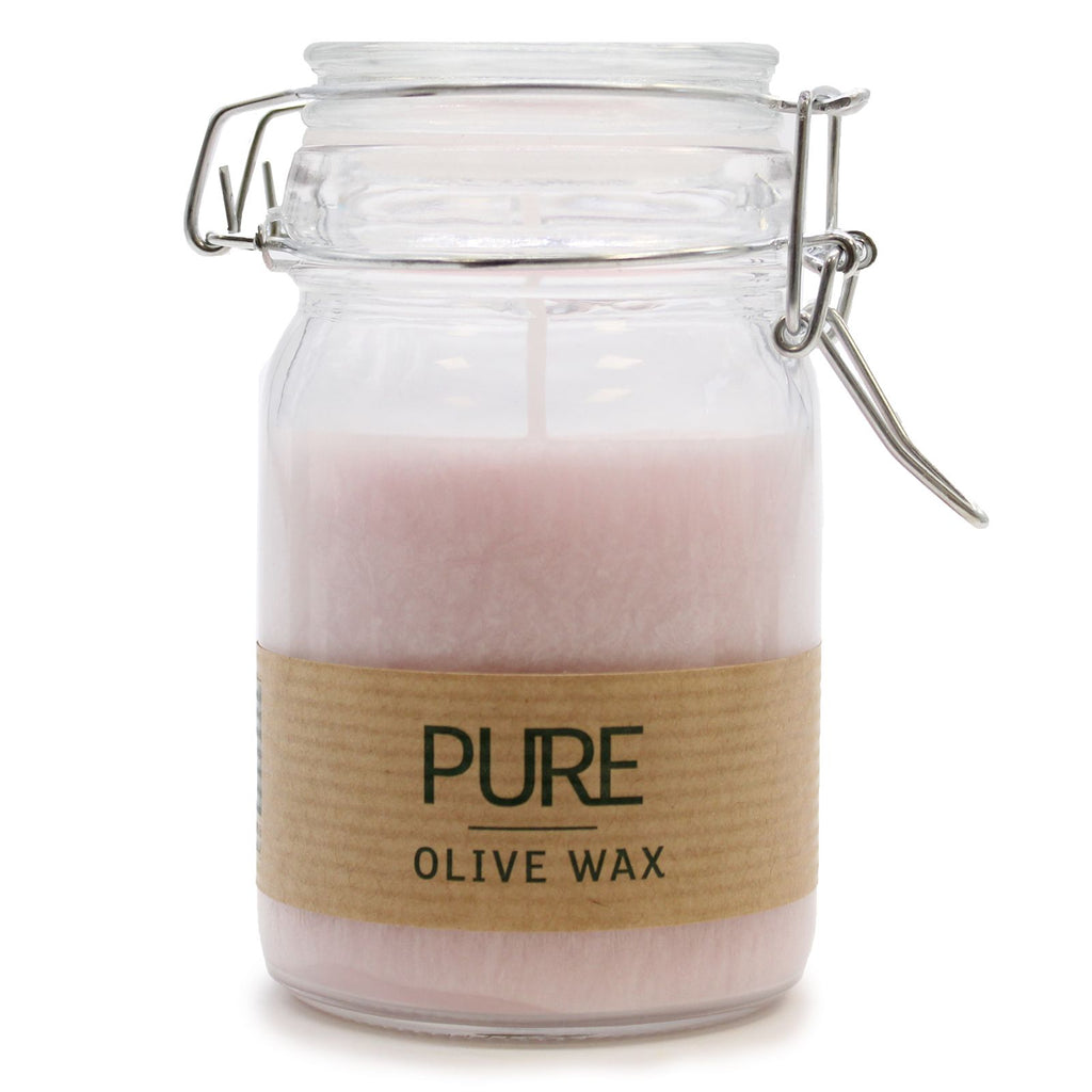 Olive Wax Jar Candle - Antique Rose