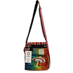 Hemp Embroidery Mushroom Party Bag - Orange Mushrooms – view 4