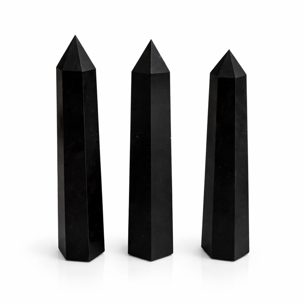 Black Tourmaline Six Face Obelisk Point approx 17cm – view 2