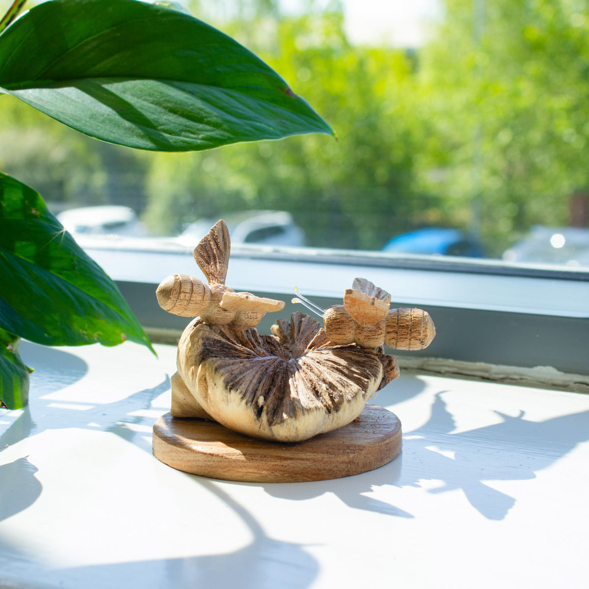 Parasite Wood Carving - Bees on a Natural Base – view 3