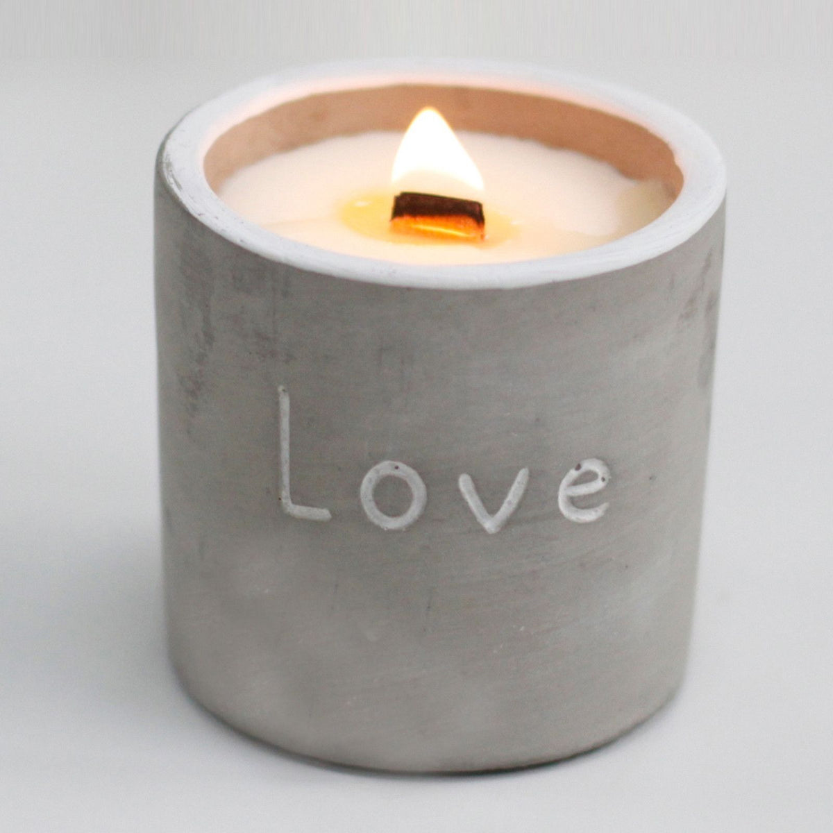 Concrete Wooden Wick Candle - Love, Purple Fig & Cassis – view 11