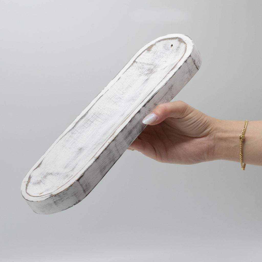 Large Incense Tray 30x10cm - Classic Whitewash – view 2