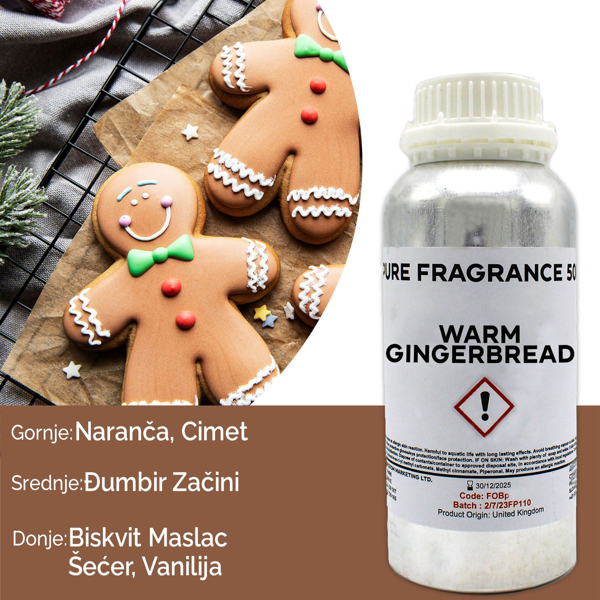 Warm Gingerbread Pure Fragrance Oil - 500ml – view 5